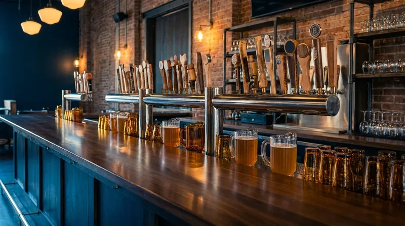 Tap handles and amber glassware on a polished bar, How to Get a Liquor License in New Jersey