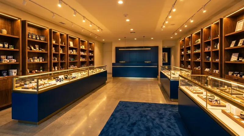 Licensed retail interior with glass display cases and wood shelving, How to Open a Pawn Shop in New Jersey